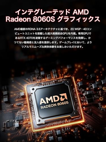 undefined GMKtec世界初EVO-X2 AIミニPC AMD Ryzen AI Max+ 395 搭載 64GB LPDDR5+2TB SSD(最大5.1GHz 16C/32T)8000MHz 8TB拡張対応 AI GPU搭載 Radeon 8060S(RDNA3.5/RTX4070超え (白い, 64GB+2TB) の商品画像 3