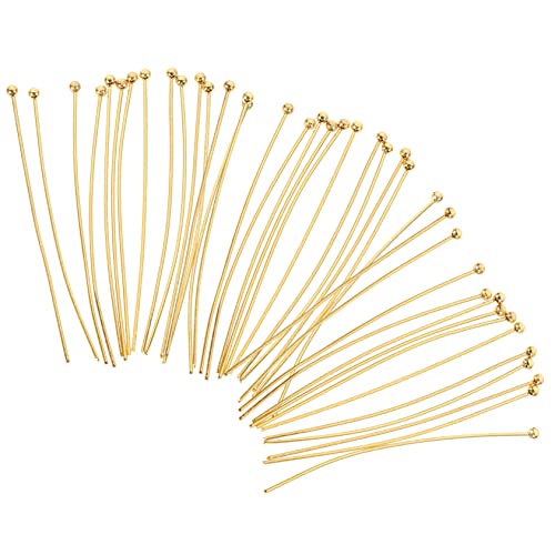 ERINGOGO Create Stunning Jewelry 50pcs Gold Ball Head Earring Pins for DIY Necklaces Bracelets