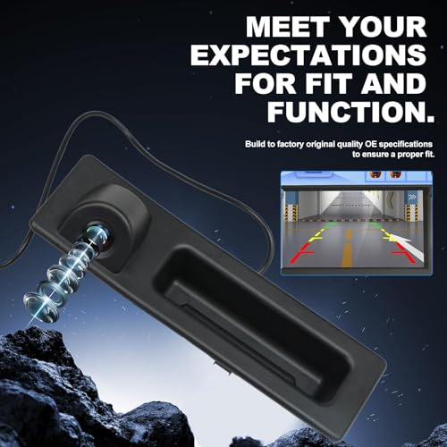 Image of 51247463163 Rear View Camera 1280x720p Trunk Handle Rear View Reverse Backup Camera Fits 2011-2017 Series 5,2012-2017 Series 3,2012-2017 X3 /X4 /X5,2016-2017 X1 F30 F10 F11 F25