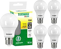 Kit 5 Lâmpadas Led 15w Luz Quente Amarela 3000k Taschibra