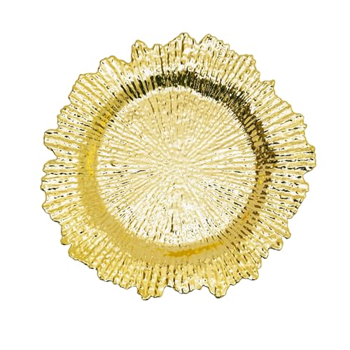 Set de 24 platos cargadores redondos 13" plástico miniatura 5