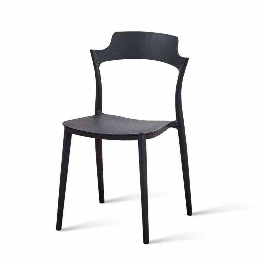 Chaise de salle à manger plastique noir entretien facile Nordic Home
