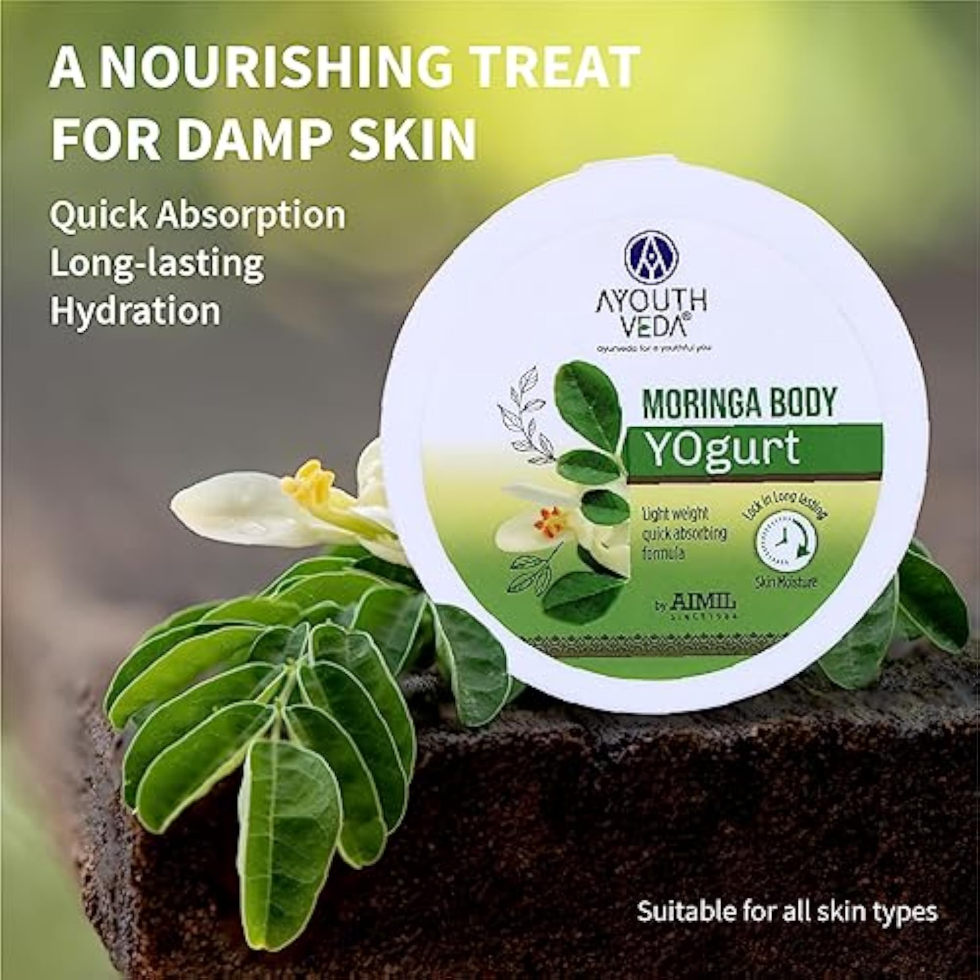 Moringa Body Yogurt, Instant Hydrating Moisturizer for Daily Use