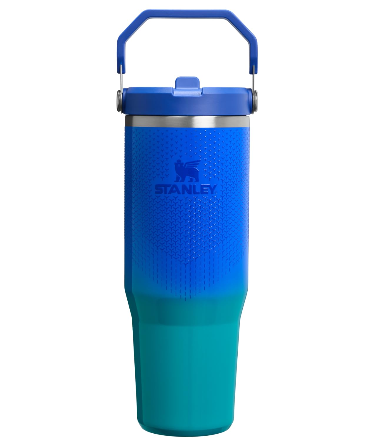 STANLEY IceFlow 2.0 Flip Straw Tumbler, 30 oz, Pacific Hypergrip | Easy Carry Handle | Twist On Lid and Flip Up Straw | Leak Resistant Water Bottle | Insulated Stainless Steel | BPA-Free