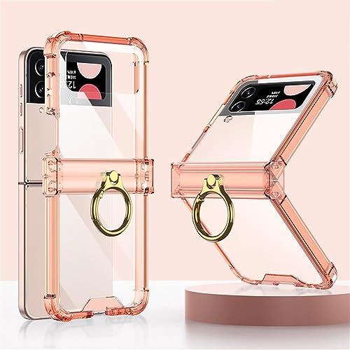 Coque antichoc Samsung Galaxy Z Flip 4 et 3 avec anneau de support et charnière articulée