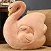 ATBXXN 1Pc 55 * 45 Cm Dreamful Swan Peluche Bambola, Bella Mamma Baby Swan Peluche Cuscino Animale, Kawaii Baby Cartoon Swan Home Decor Pillow.
