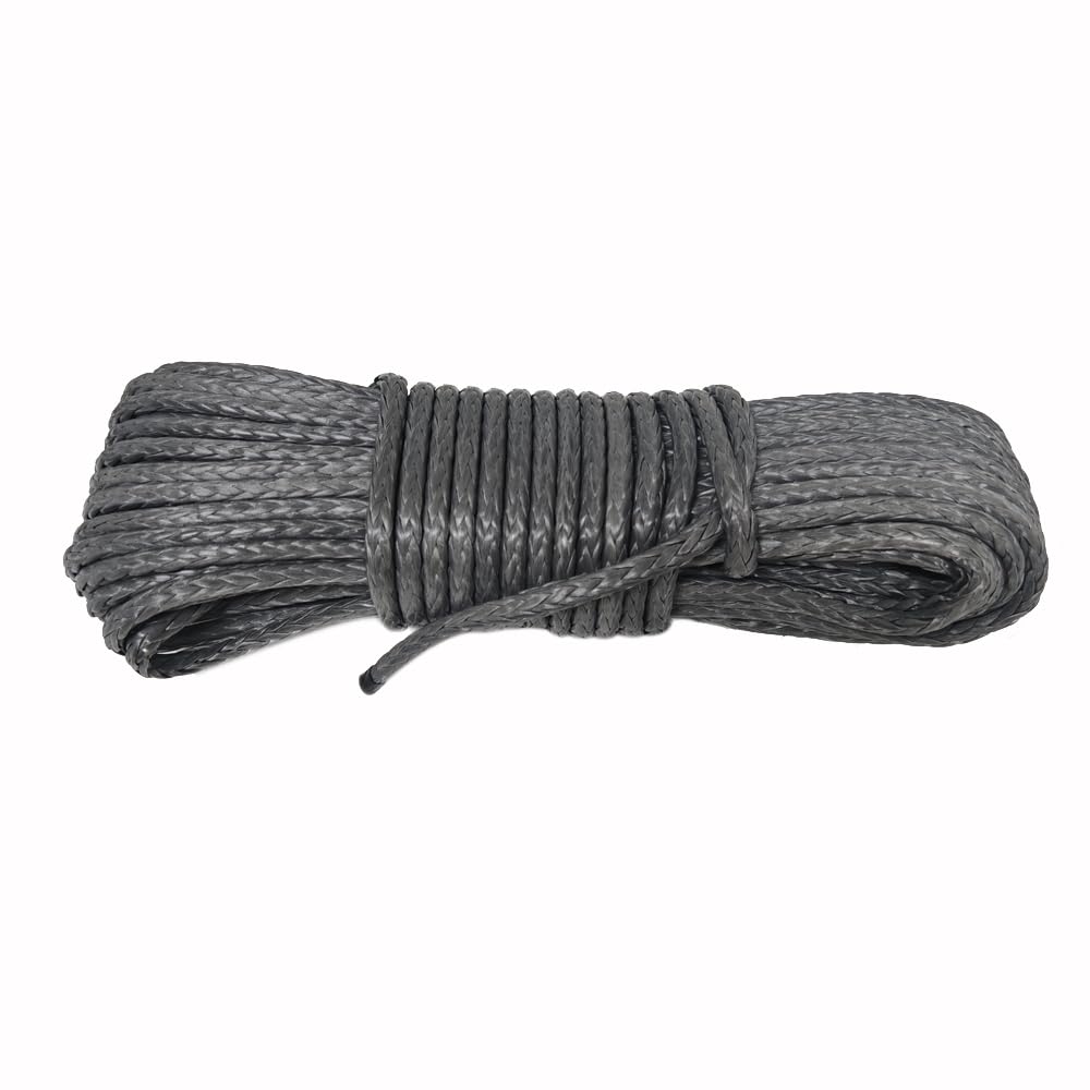 Câble treuil synthétique 6mm x 30m – UHMWPE Haute résistance (5T/10141lb) – sans Rebond, Gaine Anti-Chaleur – Idéal pour 4×4, Tout-Terrain et remorquage