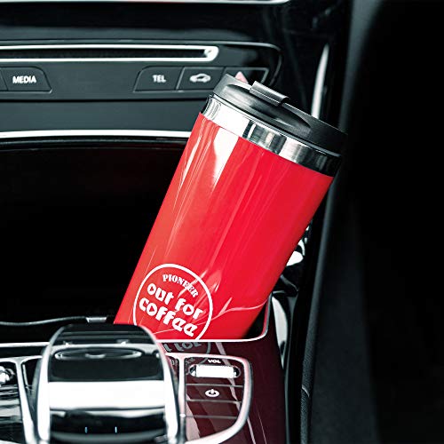 Pioneer Flasks CMG300R Taza de Viaje, 0.3 litros, Acero Inoxidable, Blanco - Imagen 7