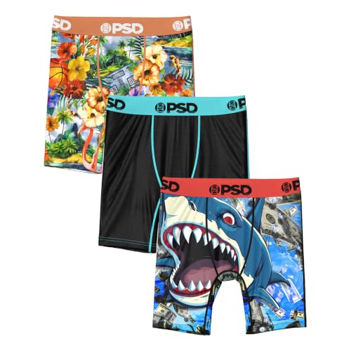Image of PSD Youth Boys Underwear Tropical Graphic Boxer Briefs, Packs & Singles