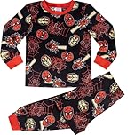 Marvel Spiderman and Iron Man Super Soft Fleece Long Sleeved Pyjama Set, Red/Black, 4-5 Years: 110cm, Black