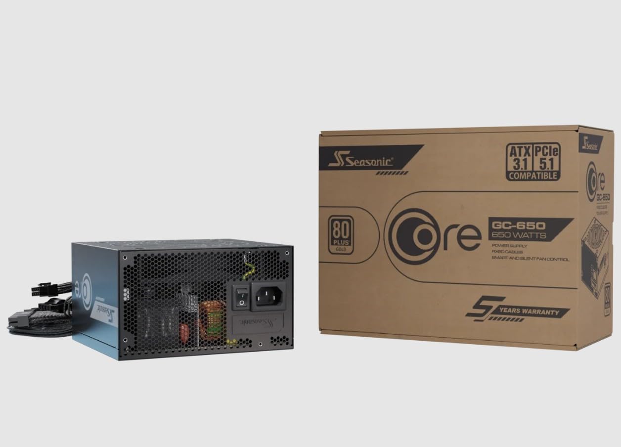 Seasonic Zasilacz sieciowy 650 W Core GC-650 ATX3 (80+złoty)
