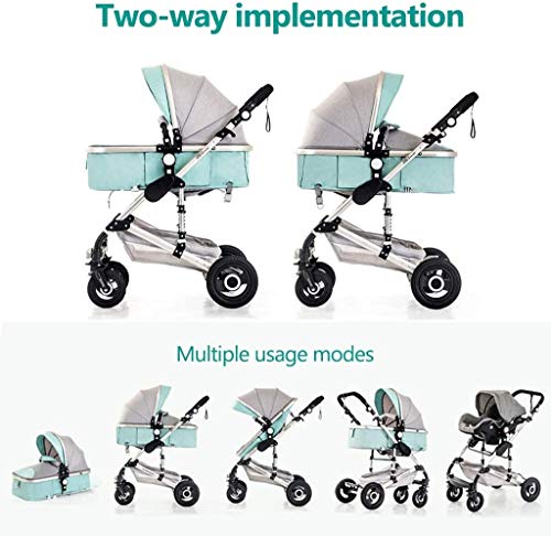 Lichtgewicht Kinderwagen Wandelwagen Kinderwagen 3 In 1 Opvouwbare Schokbestendige Hoge Landschap Luxe Kinderwagen… - Afbeelding 5