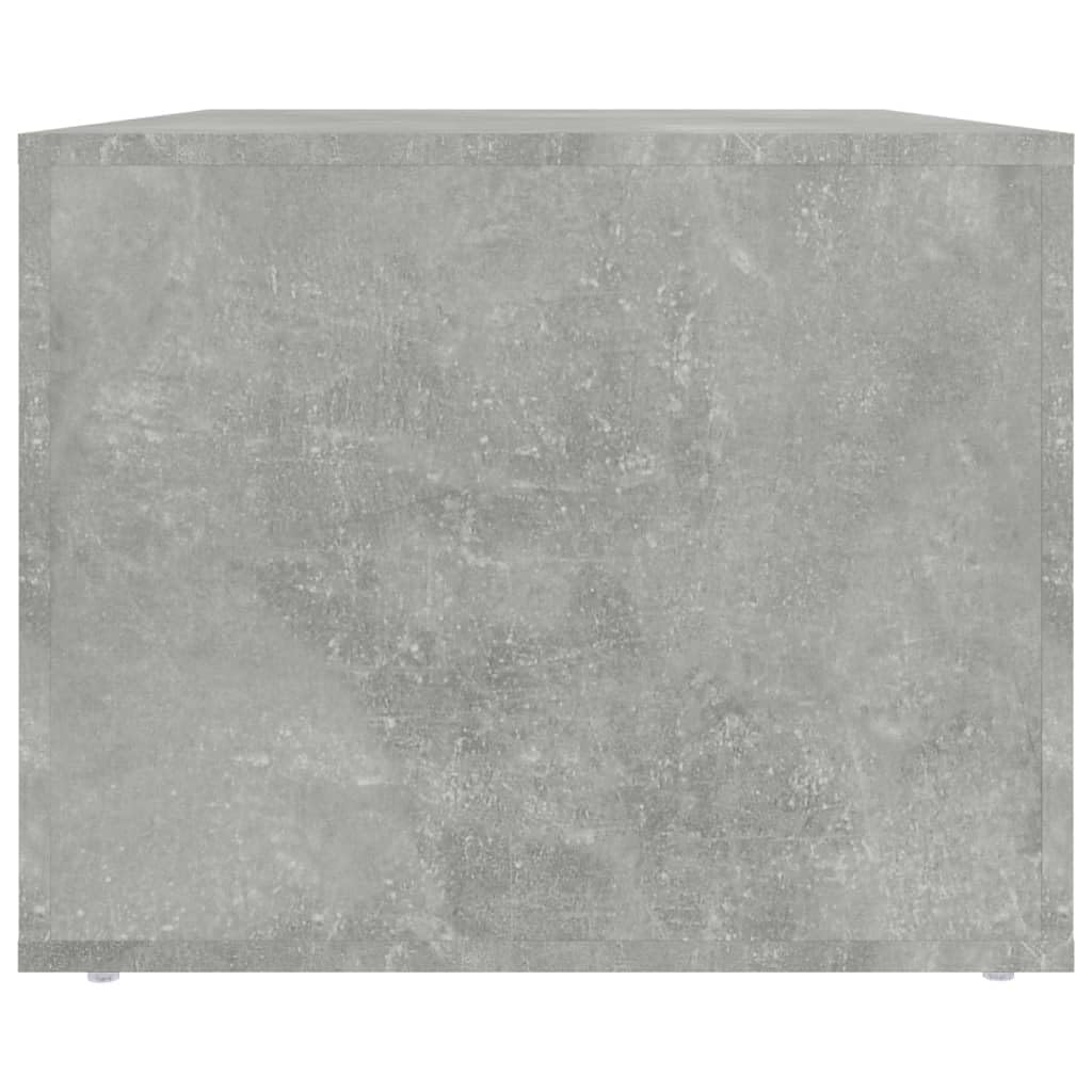 Générique Stolik kawowy Szary Beton 80x50x40 cm Drewno inżynierskie | 2 szuflady do przechowywania, wytrzymała góra, łatwa do czyszczenia, instrukcja montażu w zestawie