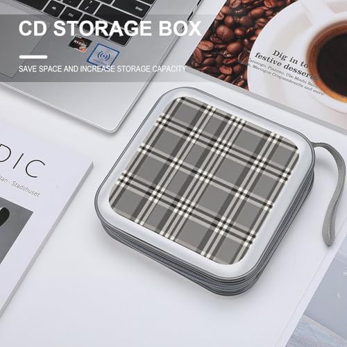 Funda para CD de plástico duro de 40 unidades estuche gris con cremallera 5