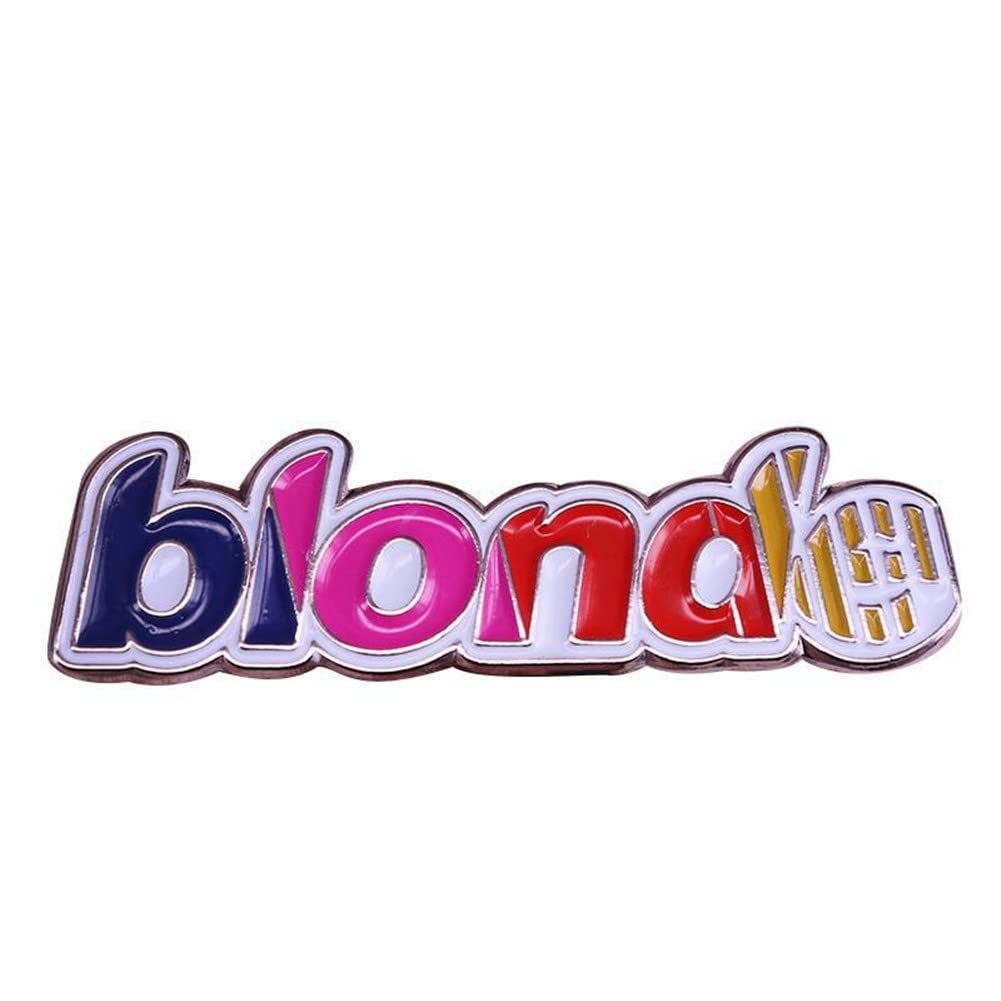 FULLESFrank Ocean Blonde Creative Music Enamel Brooch Pin Jacket Lapel Metal Pins Brooches Badges Exquisite Jewelry Brooches Lapel Pin Jeans Shirt Bag Jewelry with Gift Bag Accessories