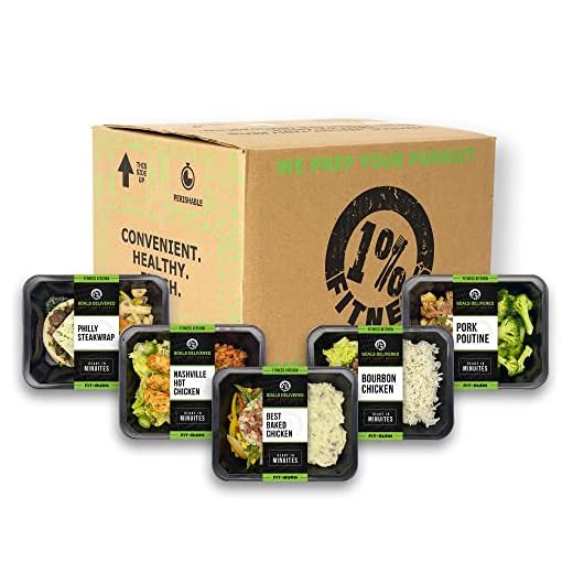 1% FITNESS KITCHEN - 5 Entree FRESH MEALS BUNDLE - Chef Prepared Healthy Tasty Premade Meals - No Hormones, No Antibiotics, Never Frozen, Save Time & Live Healthier