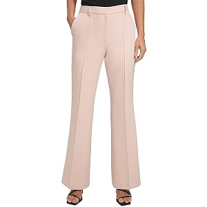 DKNY Womens Solid Boot Cut Dress Pants Pink 14