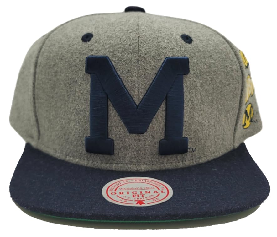 Casquette snapback Mitchell & Ness réglable Michigan Wolverines pour ne plus vous tromper de taille - 3