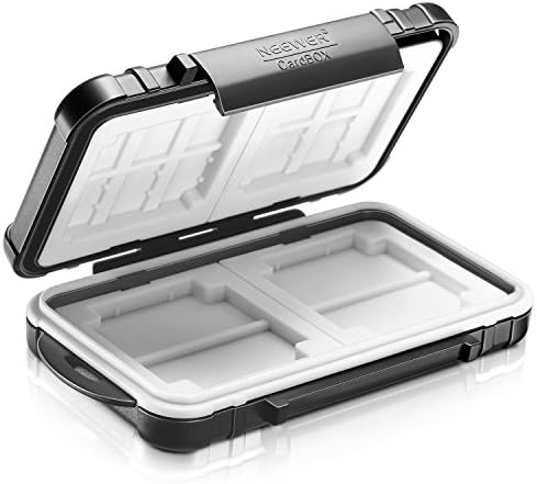 Neewer 14 Slots Memory Card Case Holder, Durable Waterproof Anti-Shock Storage Protector Card Box for 10 Micro SD Cards/10 TF Cards/2 CF Cards and 4 SD Cards/4 XD Cards/2 CF Cards (Black)