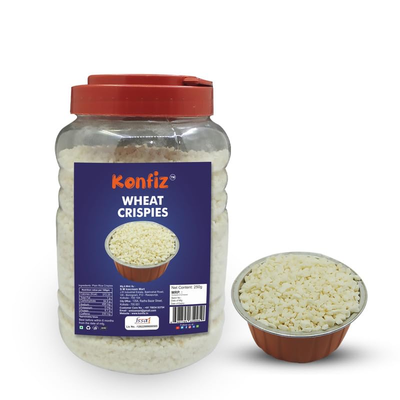 KONFIZ WHEAT Crispy Rice 250gms | Rice Crispy Balls | Rice Krispies | Crisp Rice Bubbles | (B0C745R33B) Amazon Price History, Amazon Price Tracker