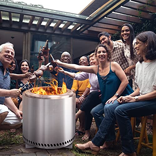 Brasero extérieur sans fumée TOAUTO en acier inoxydable pour barbecue de camping