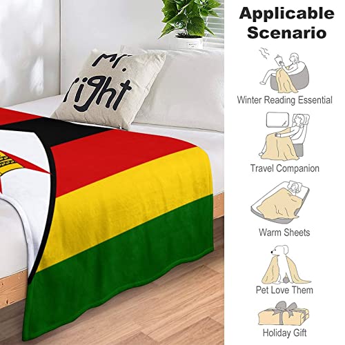 Couverture flanelle Zimbabwe cadeau idéal plaid réversible doux