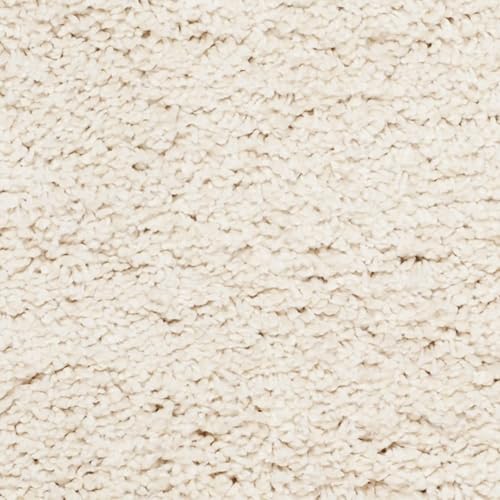 Image of Solid Shaggy Carpets and Rugs for Bedroom Drawing Room 9x12 Feet Cream Color