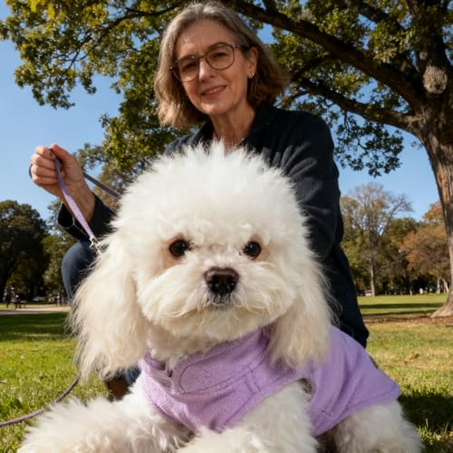 Image of 2Pack Fleece Dog Sweater Vest with Leash Ring Pullover Dog Clothes Sweaters for Small to Large Dogs with Reflective Strip Puppy Clothes Sweater Soft Lightweight Jacket for Fall /Spring /Winter