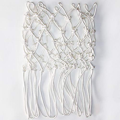 Basketball Net 1 Pack White 12 Loops Netting Replacement Thicker Ropes Weaved All Weather Bright Coloured Endurable Environment Friendly Polyester - Thumbnail 4