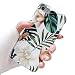 ooooops iPhone 8 Case, 7 Case for Girls, Green Leaves with White&Brown Flowers Pattern Design, Slim Fit Clear Bumper Soft TPU Full-Body Protective Cover Case for iPhone 7/8 4.7'' (Leaves&Flowers)