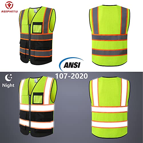 Image of Reflective Safety Vest for Men Women Construction Vest Meet ANSI /ISEA Standard