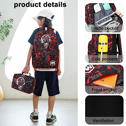 Bluboon Preschool Backpack Kids Kindergarten Backpack With Lunch Box School Book Bags for Elementary Primary Schooler3