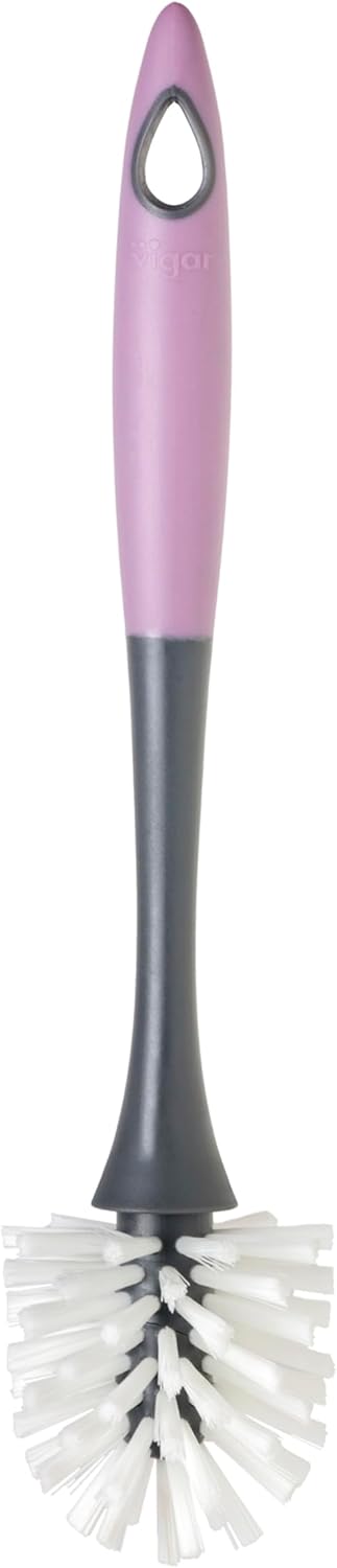 Vigar Hergo Glass Brush, 2-1/3-inches Wide by 10-4/5-inches Long, Magenta