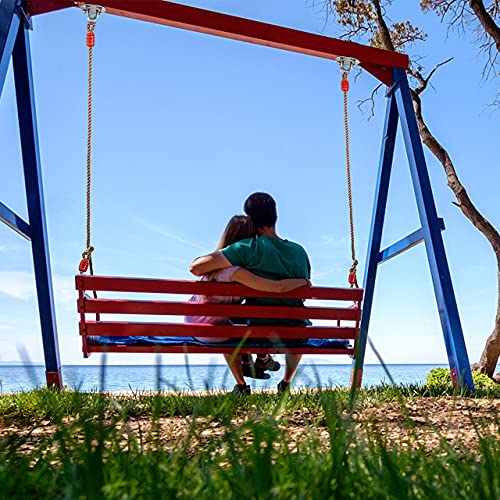2Pcs/Pack Tree Swing Ropes Hammock Hangings Strap Adjustable Nylon Rope With 2 Carabiners Indoor Outdoor Hammock Swinging Chair Straps For Replacement For Yoga Boxing Holds Up To 1200 Lbs, Length 6 Ft #TOP5