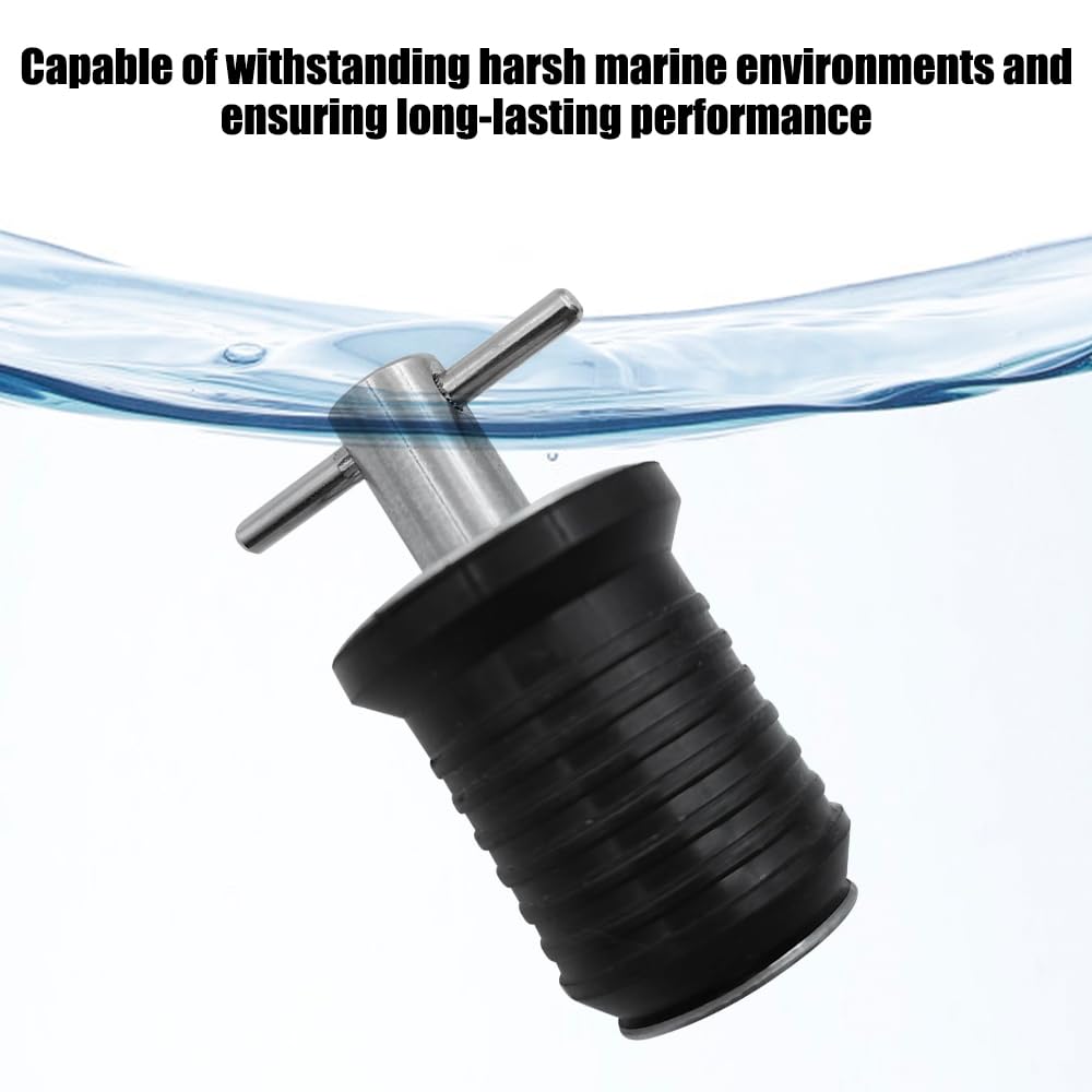 2 Pezzi Tappo di Scarico per Barche, 23 mm Tappi di Scarico in Acciaio Inossidabile con Impugnatura a T, Accessori per Barche per la Casa di Barche Marine