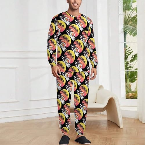 Tree In Japanese Sushi Pajama Set Long Sleeve Lounge Sets Sleepwear 2 Pjs Nightwear for Men Women2