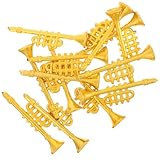 Baluue 10 Stück Hängender Musikinstrument Christbaumschmuck Realistische Trompeten Ornamente In Kunststoff Weihnachtsbaumschmuck für Zuhause Geschäft und Hotel