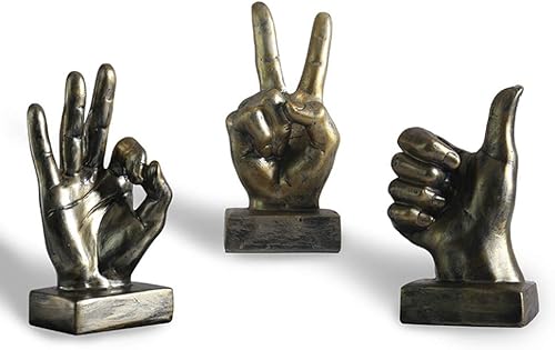 Miniatura 2 de Estatuas de escritorio con diseño de mano para decorar el hogar, sala de estar, gabinete o estante