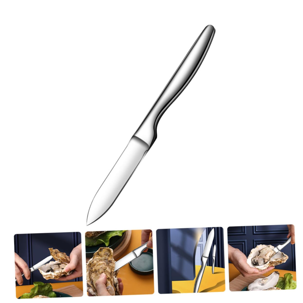3piezas Cortador De Ostras Multifuncional De Inoxidable Mango Ergonómico Herramienta De Para Cocina Para Restaurantes y