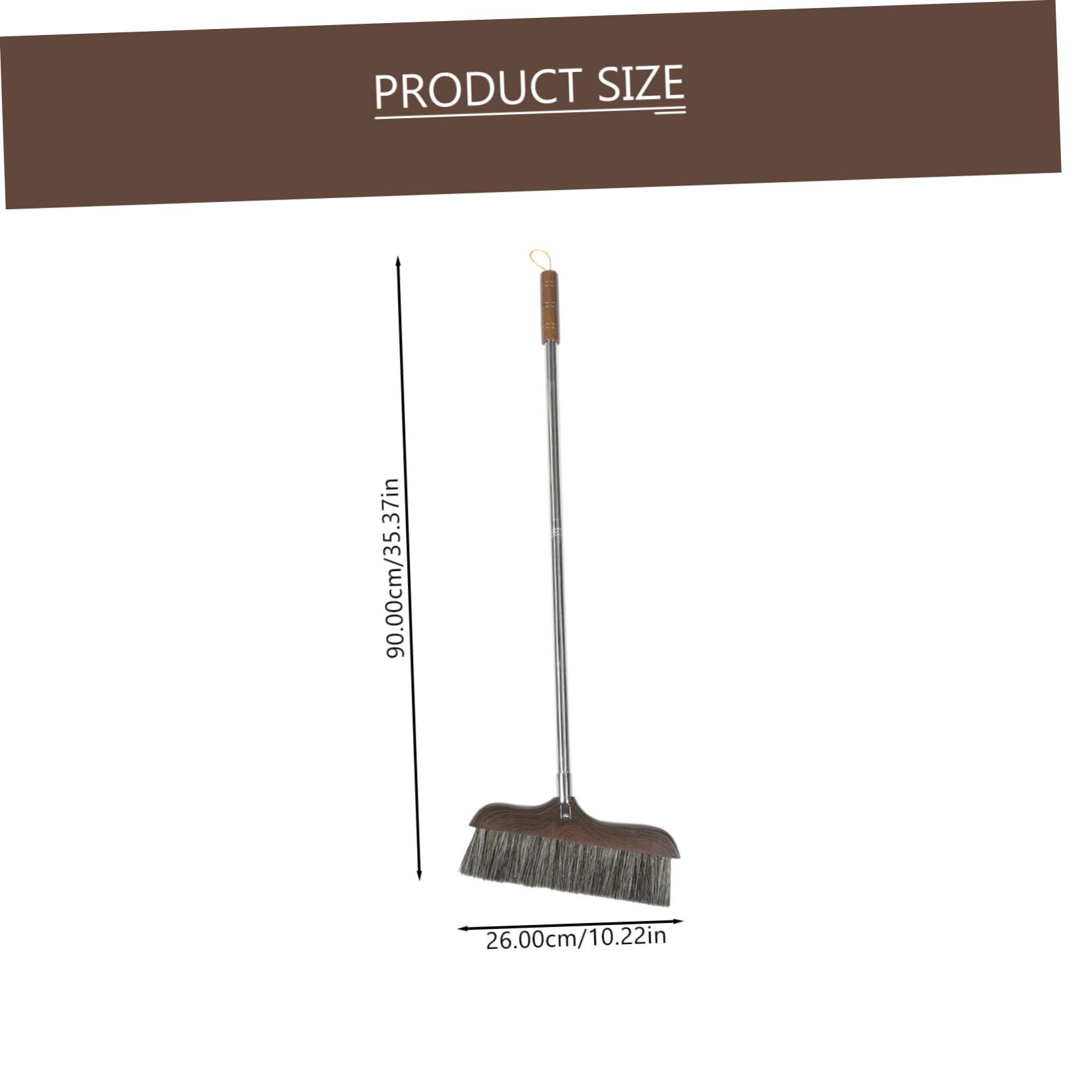 GOOHOCHY Broom Sweeper Indoor Outdoor Push Broom Heavy Duty Floor Cleaning Long Handle Soft Bristle