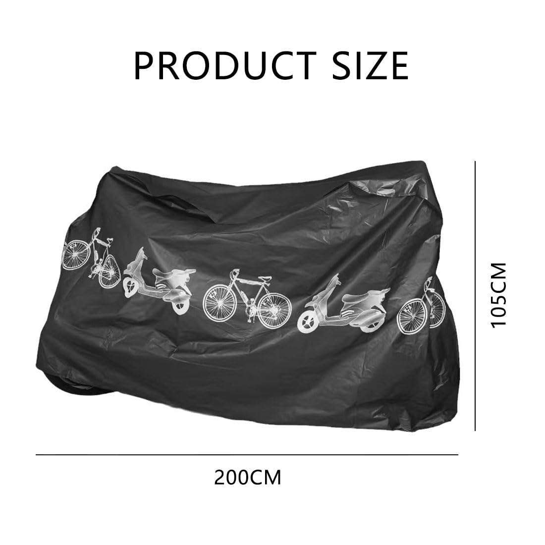 1PCS Bike Cover,Waterproof Outdoor Bicycle Cover,Nylon Cycle Cover,Anti Dust Rain UV Protection Cycle Cover Waterproof Outdoor for Mountain Bike,Road Bike Bike Rain Cover - Image 2