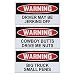 Funny Warning Magnets - Practical Joke Combo Kit - 3 Magnets - Jokes, Gags, Pranks - Slap these on your friend's car/truck and sit back and laugh!