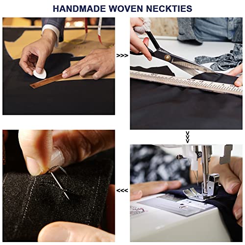 AOMIG Heren Stropdassen set, Klassieke Heren Effen Kleur Stropdas Set met Pocket Vierkant, Manchetknopen en Dasclip, Premium Pure Kleur Skinny Formele Stropdas voor Mannen Zakelijke Bruiloft Werk - Image 6