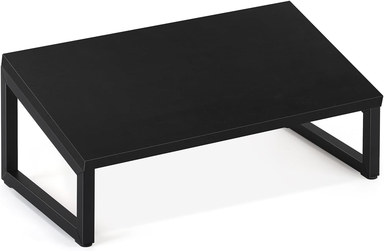 SEHERTIWY Under Desk Footrest，Wooden with Metal Ergonomic Foot Stools Under Desk at