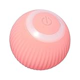 Wloom Cat Ball - Interactive, Self-Moving, Automatic Rolling Toy for Indoor Playing, Stimulates Hunting Instinct in Your Kitty (Pink)