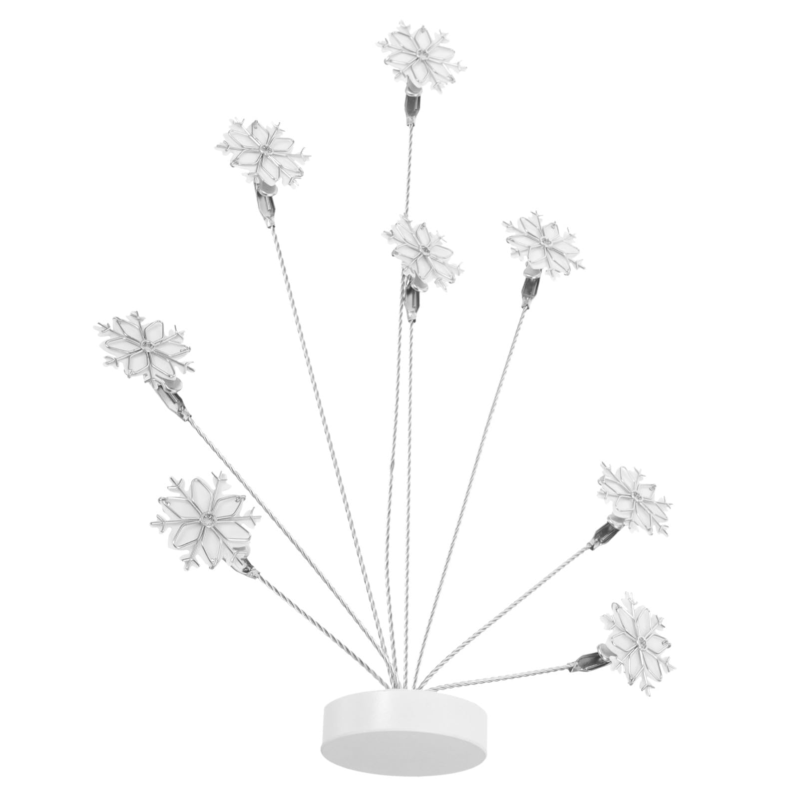 Support pinces à mémo Holibanna en acier inoxydable blanc avec corde