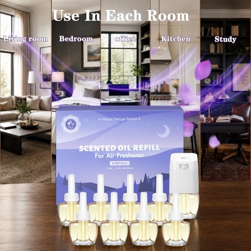 Image of Plug-In Air Freshener Refills 8 Count, Scented Oils Refills for Sleep