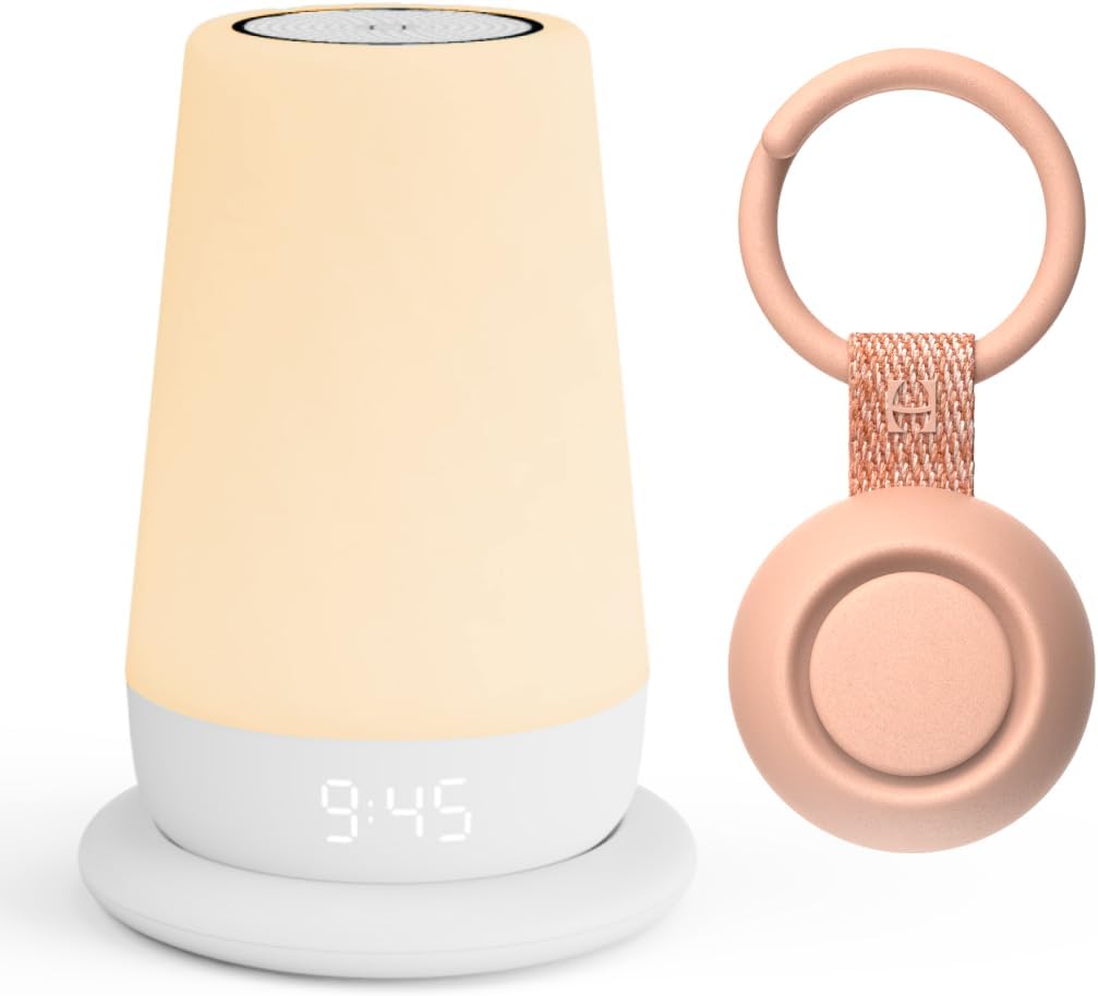 Rest+ 2nd Gen Baby Sleep Bundle Includes Hatch Rest+ 2nd Gen and Portable Rest Go | Sleep Sounds for Nursery, Travel and Registry (Peach)