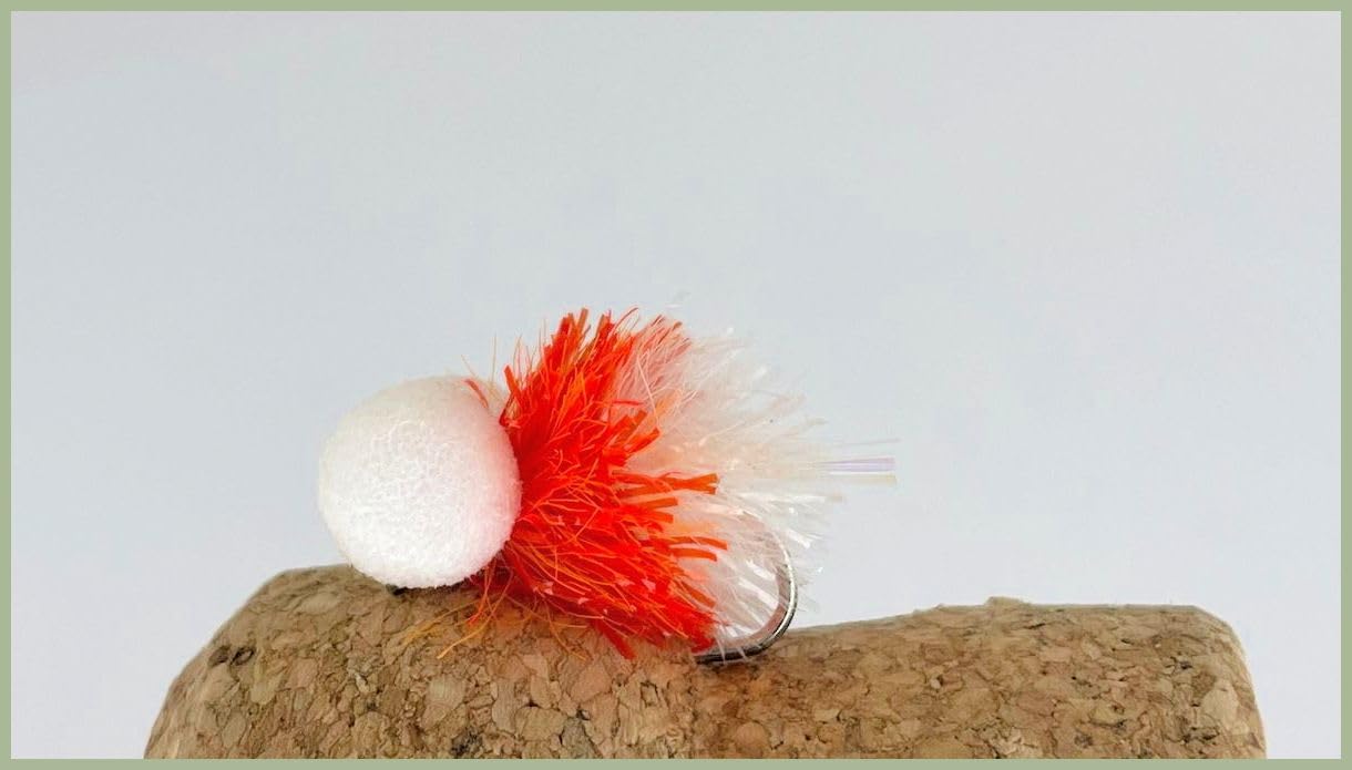 Barbless Orange Booby Blob Trout Flies, Size 10 Blob Flies, Top selling Indicator Flies. select quantity (6)