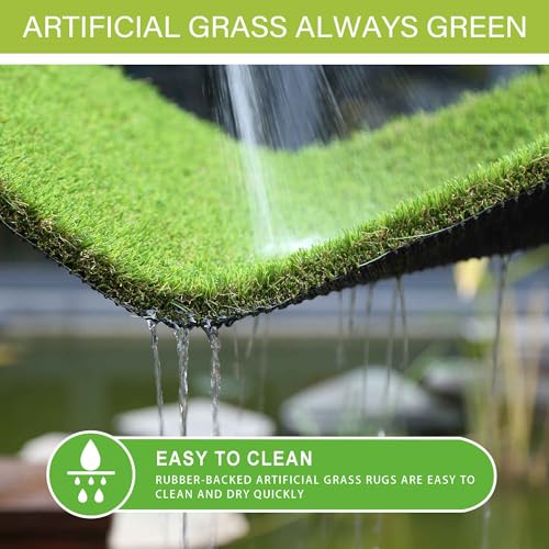 Image of SUNTURF Dog Grass Pads 4x13FT Artificial Grass Pee Pads for Dogs Potty Fake Grass Rug Turf Mat for Dogs Training Indoor Outdoor Garden Lawn Artificial Grass Rug